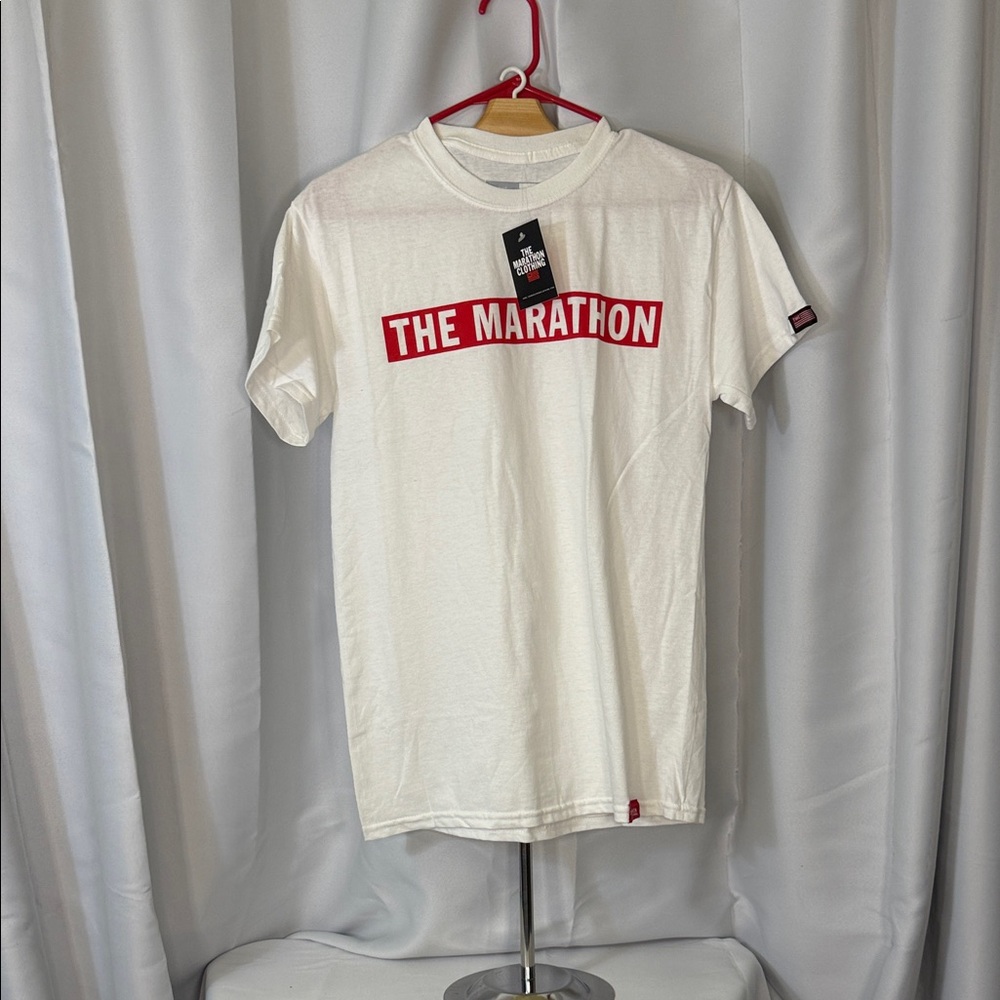 The Marathon Clothing White and Red Tee